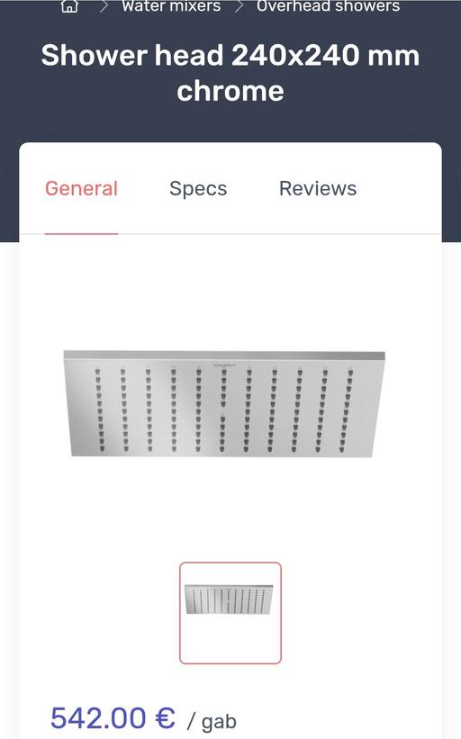 Buy & Sell Ilford Redbridge - Photos for Duravit 240mmX240mm Square chrome shower head