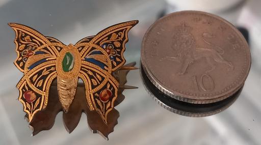 Buy & Sell Thatto Heath Saint Helens - Photos for Vintage damascene enamel butterfly brooch