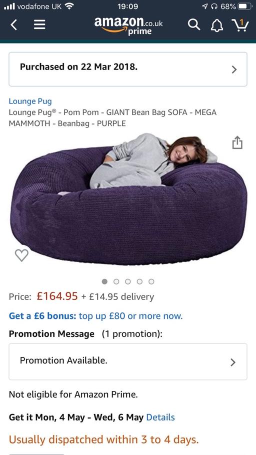 Buy & Sell North Finchley North London - Photos for Sofa beanbag huge and small footstool