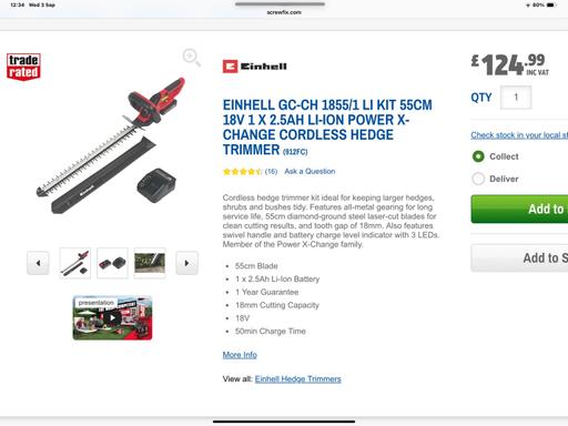 Buy & Sell Kings Norton Birmingham - Photos for Einhell hedge trimmer