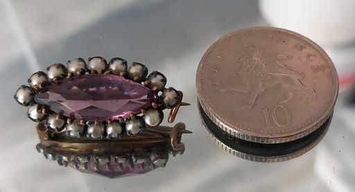 Buy & Sell Thatto Heath Saint Helens - Photos for Victorian amythest & seed pearl brooch