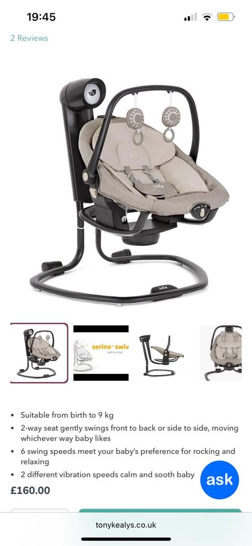 Buy & Sell Buckland End Birmingham - Photos for Joie serina 2 in 1 swing/rocker baby chair