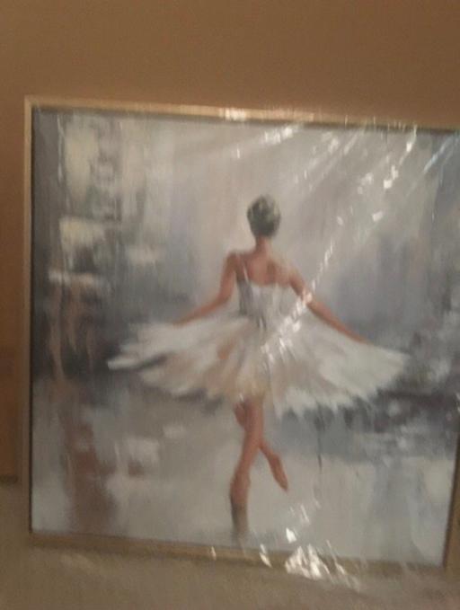 Buy & Sell Borough South East London - Photos for Ballerina watercolour w/gold frame :22x22 in