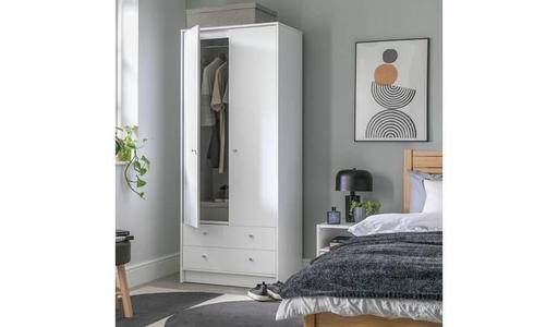 Buy & Sell Coventry City Centre Coventry - Photos for Malibu 2 Door 2 Drawer Wardrobe - White