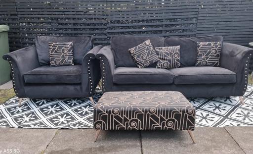 Buy & Sell Wednesfield Wolverhampton - Photos for Plush Velvet ScS Spark Sofas..3&1