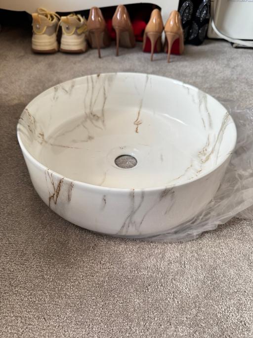 Buy & Sell Great Wyrley South Staffordshire - Photos for Counter top marble fleck sink and tap