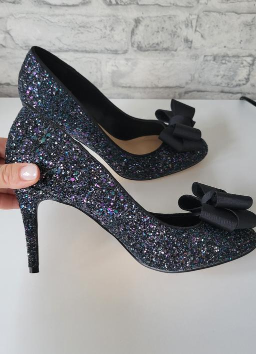 Buy & Sell Hadley Telford and Wrekin - Photos for D.Perkins Navy Glitter Glam Bow Court Shoes