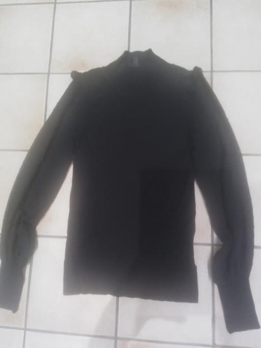 Buy & Sell Streetly Walsall - Photos for TOPSHOP BLACK FINE JUMPER WITH FANCY SLEEVES
