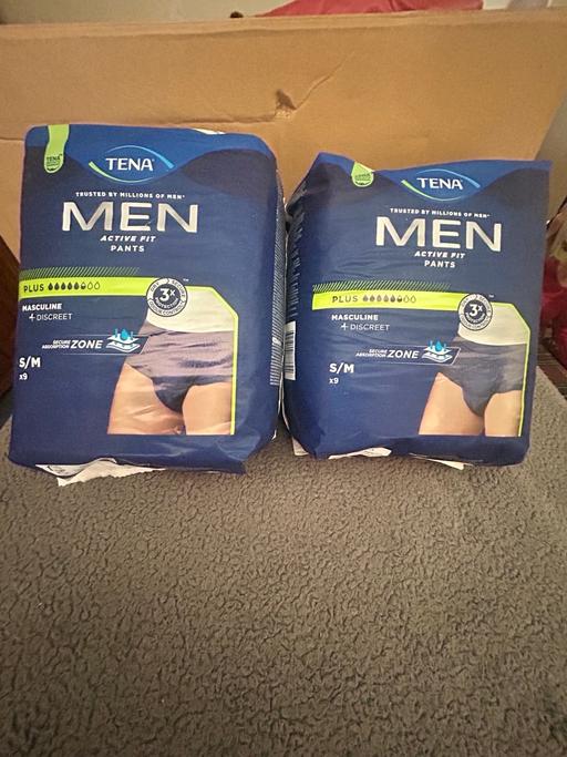 Buy & Sell Hitchin North Hertfordshire - Photos for 2 packs of Men’s Tena Active Pants size s/m