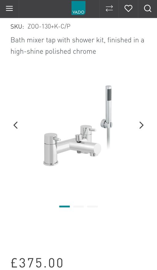 Buy & Sell Ilford Redbridge - Photos for Bath mixer tap with shower kit, finished in a
