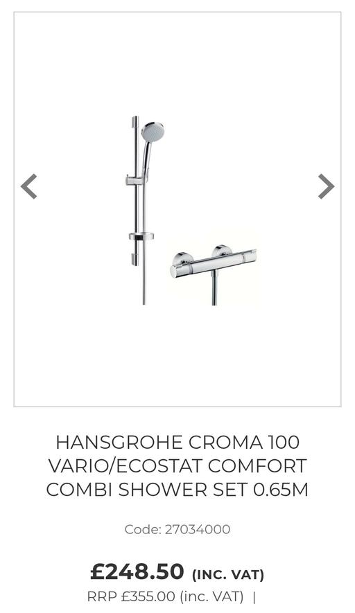 Buy & Sell Ilford Redbridge - Photos for Brand new boxed Hansgrohe Croma 100 Vario/Eco