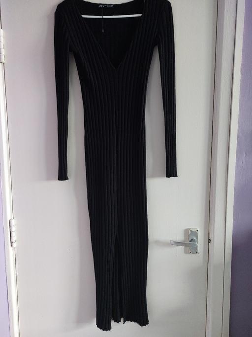 Buy & Sell Liverpool Knowsley - Photos for Zara Knitted Ribbed Long Black Dress