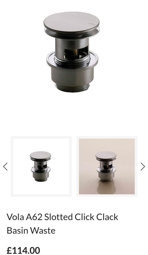 Buy & Sell Ilford Redbridge - Photos for Vola A62 Slotted Click Clack Basin Waste