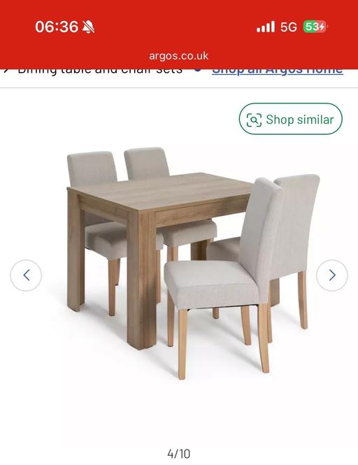 Buy & Sell Tipton Sandwell - Photos for Home Miami Ext Oak Dining Table & 4 Cream