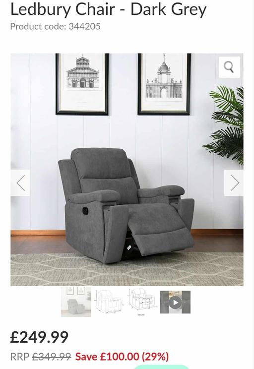 Buy & Sell Hurst Green Dudley - Photos for Ledbury Chair - Dark Grey