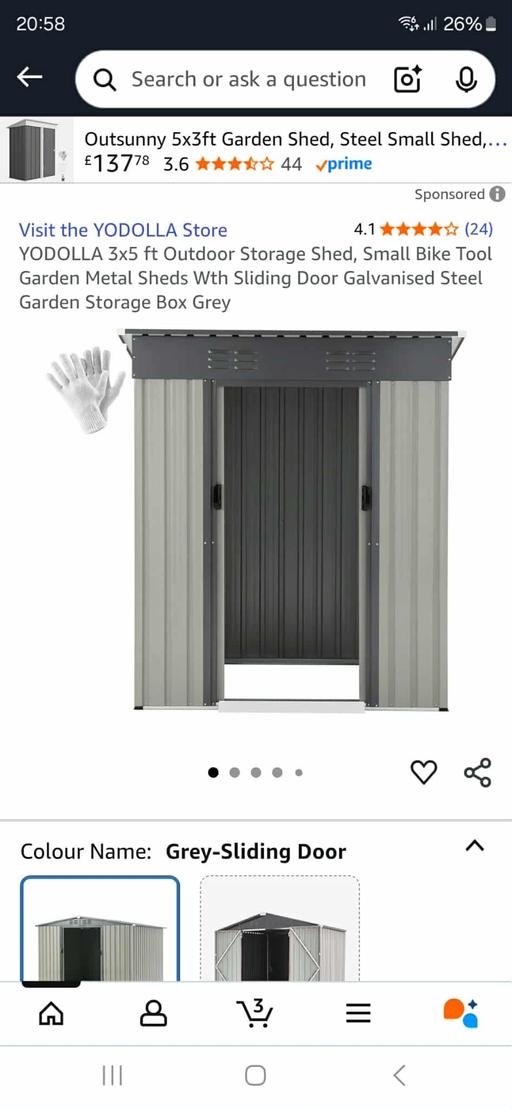 Buy & Sell Hurst Green Dudley - Photos for YODOLLA 3x5 ft Outdoor Storage Shed