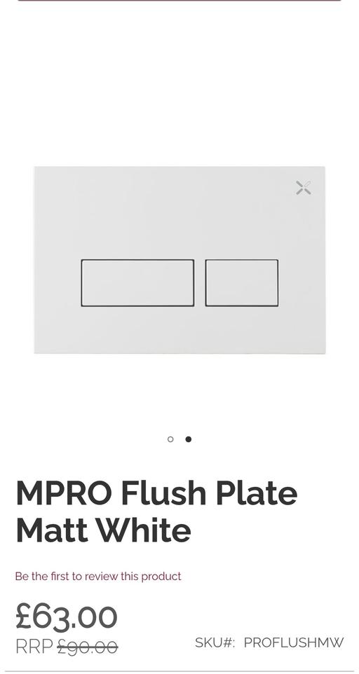Buy & Sell Ilford Redbridge - Photos for MPRO Flush Plate Matt White