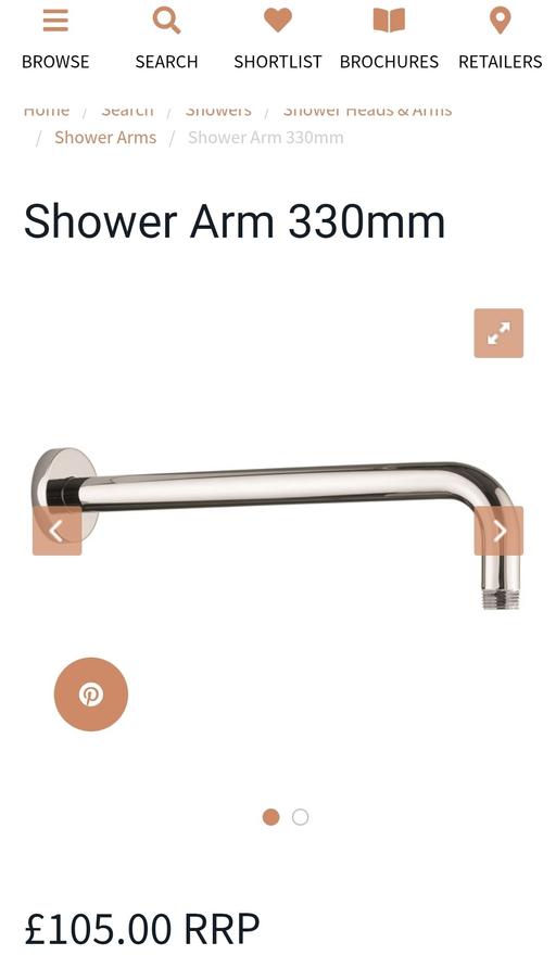 Buy & Sell Little Ilford East London - Photos for Crosswater Shower Arm 330mm