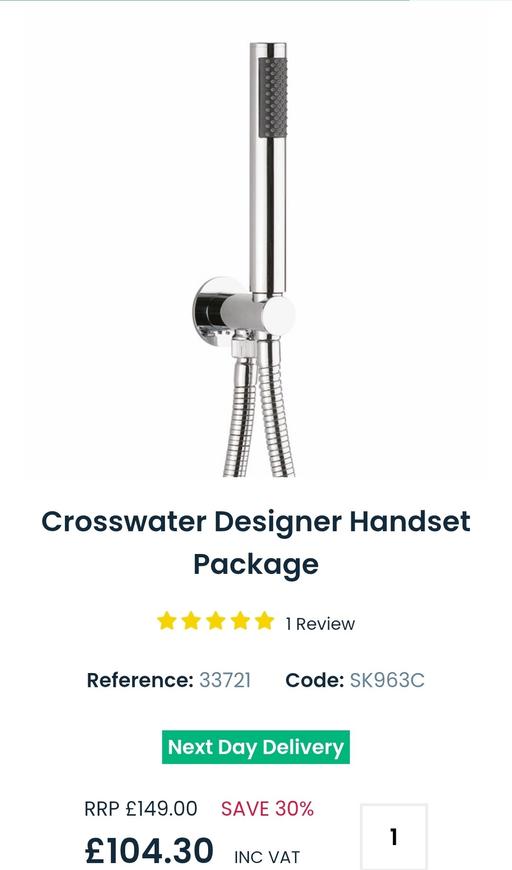 Buy & Sell Ilford Redbridge - Photos for Crosswater Designer Handset Package SK963C X5