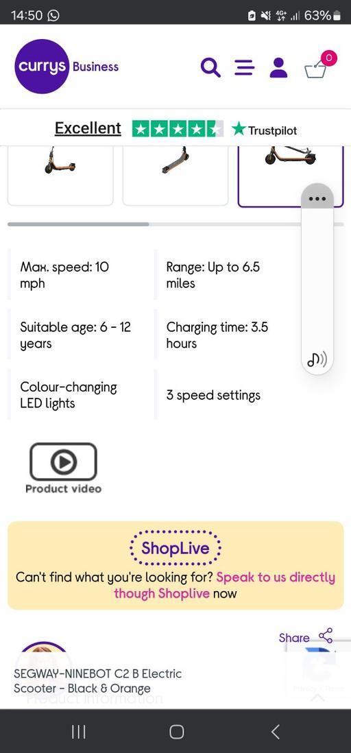 Buy & Sell Caerleon Newport - Wales - Photos for SEGWAY-NINEBOT C2 B Electric Scooter - Black