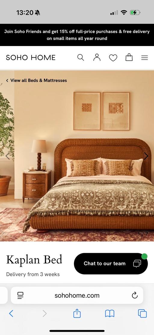 Buy & Sell Queensway Central London - Photos for Soho Home Kaplan Bed with Mattress