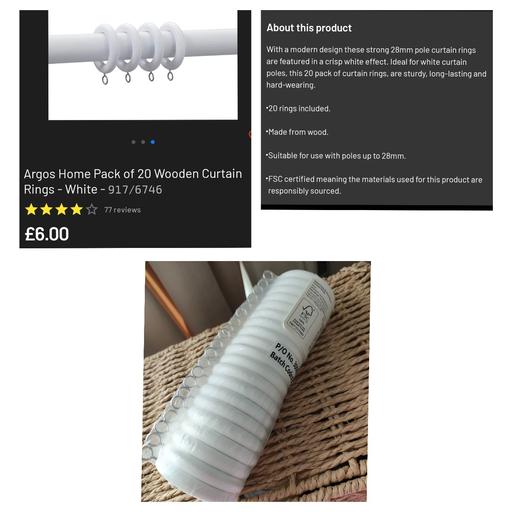 Buy & Sell Fulham South West London - Photos for curtain rings x20