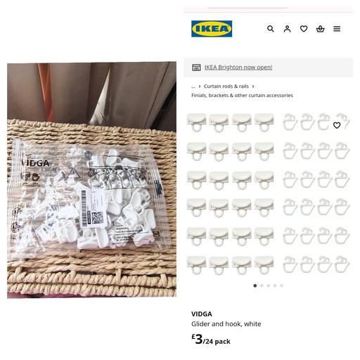 Buy & Sell Fulham South West London - Photos for IKEA vidga curtain hooks new