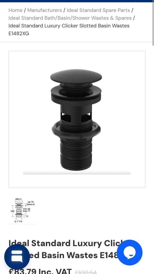 Buy & Sell Ilford Redbridge - Photos for Brand New Boxed Ideal Standard Luxury Clicker