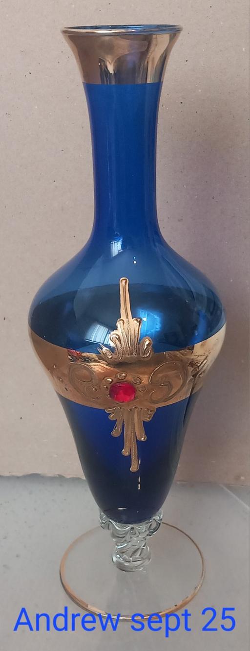 Buy & Sell Thatto Heath Saint Helens - Photos for Bohemia Tre Fuochi cobalt glass vase