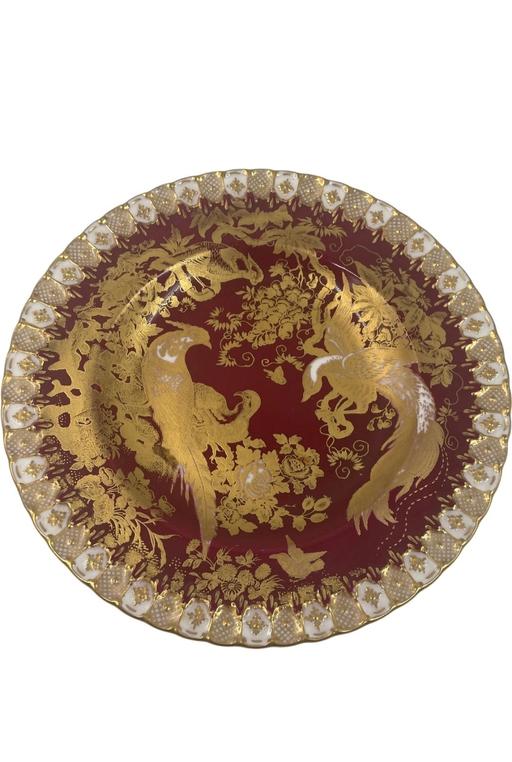 Buy & Sell The Avenues Hull - Photos for Royal Crown Derby Haraldic Maroon Birds Plate