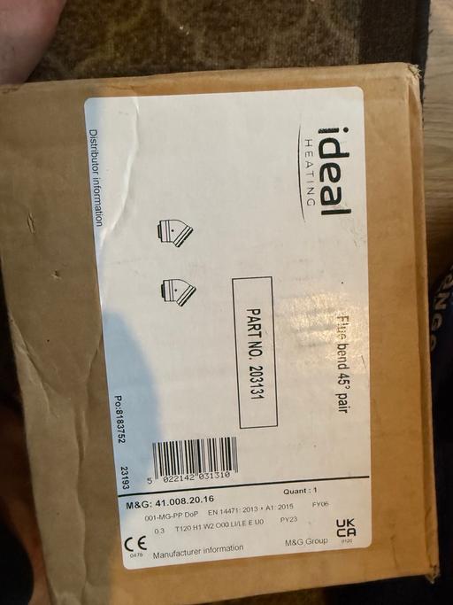 Buy & Sell Birchills Walsall - Photos for Ideal Flue Elbow 45 Degree