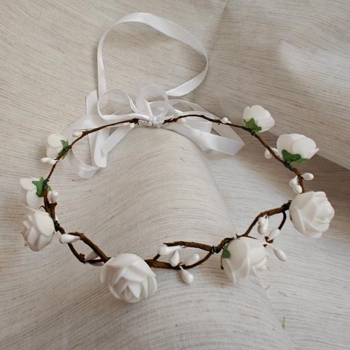 Buy & Sell Willesden North West London - Photos for kids white flowers bridal head band