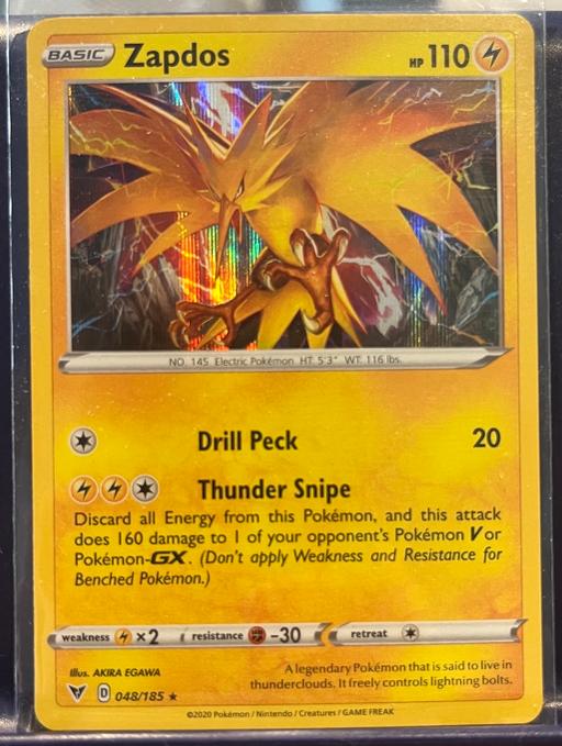 Buy & Sell Knebworth North Hertfordshire - Photos for Pokemon card - Zapdos 048/185 holo