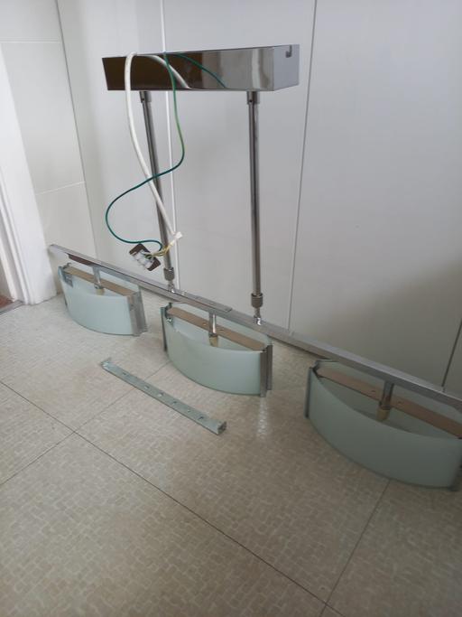 Buy & Sell Hesketh Bank West Lancashire - Photos for Chrome 3 x gu9 bulb light fitting with ceilin