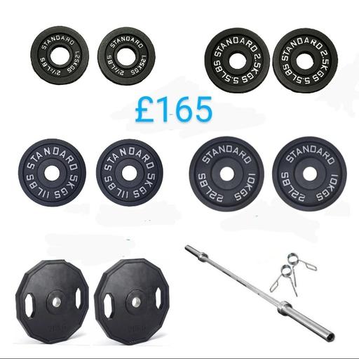 Buy & Sell Westhoughton Bolton - Photos for 7ft Olympic bar and 77.5kg of Olympic weights