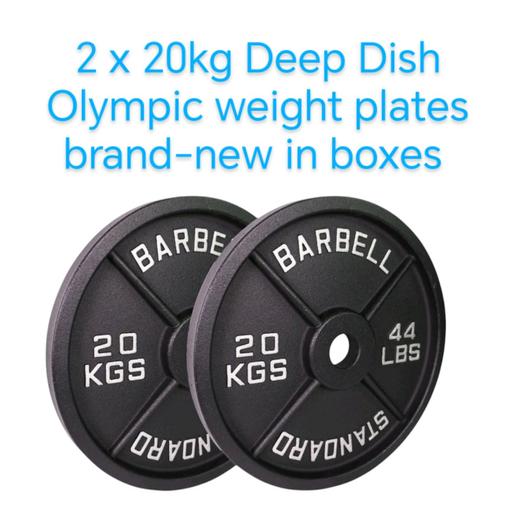 Buy & Sell Westhoughton Bolton - Photos for 2 x 20kg Deep Dish Olympic weight plates