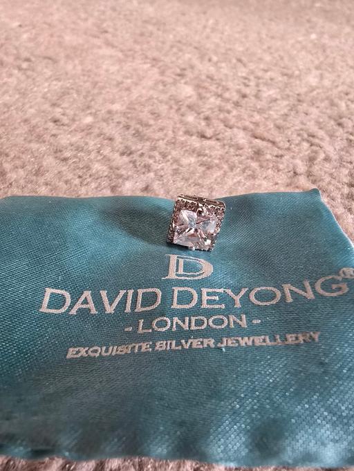 Buy & Sell Bow East London - Photos for Mens 8mm Square-Cut Stirling Silver Earring