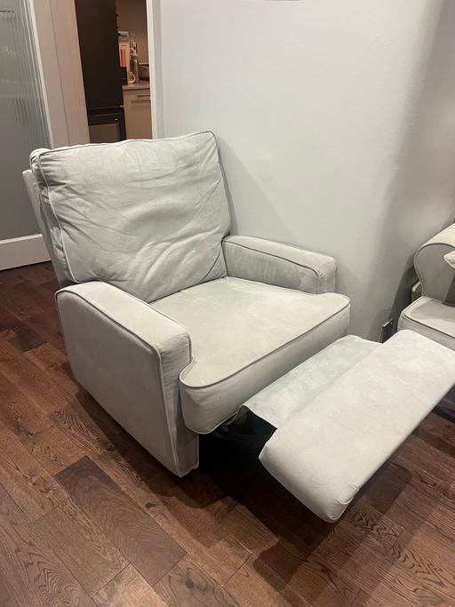 Buy & Sell Hanger Lane West London - Photos for Recliner chair - cotton, grey, lightly used