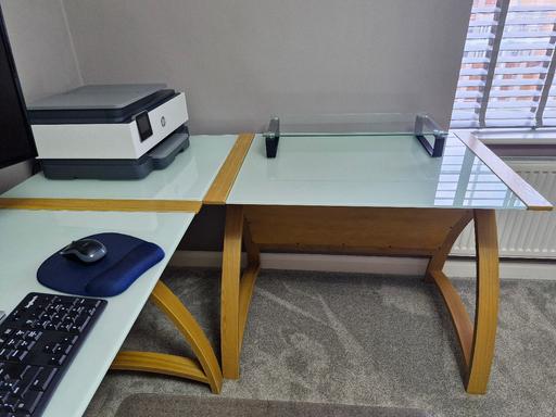 Buy & Sell Branton Doncaster - Photos for L Shape Corner glass and wood desk