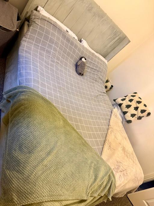 Buy & Sell Buckley Flintshire - Wales - Photos for Grey ottoman double bed frame