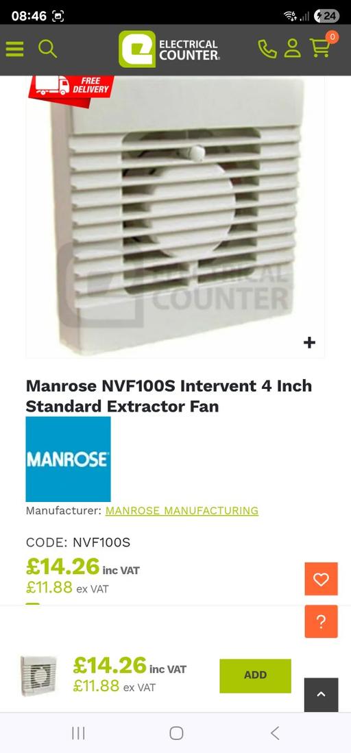Buy & Sell Holly Hall Dudley - Photos for INTERVENT EXTRACOR FAN...NVF100S