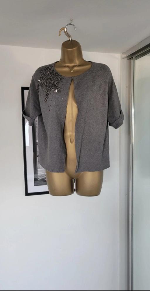 Buy & Sell Hadley Telford and Wrekin - Photos for Women Grey Open Front Cardigan With Sequin