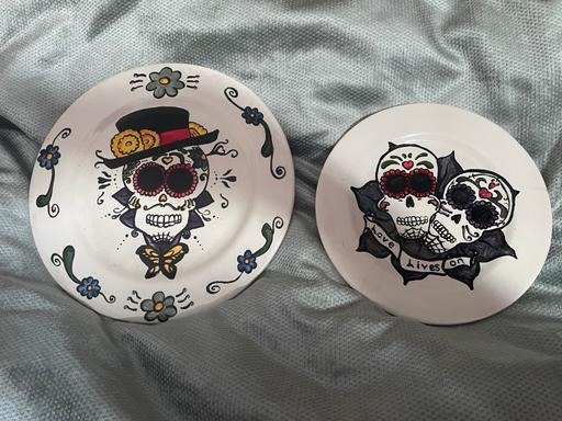 Buy & Sell Heath Town Wolverhampton - Photos for Hand-Painted Sugar Skull Plates