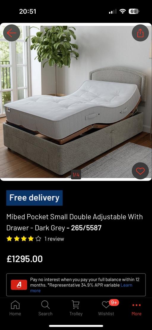 Buy & Sell Higher Tranmere Wirral - Photos for Small double adjustable bed