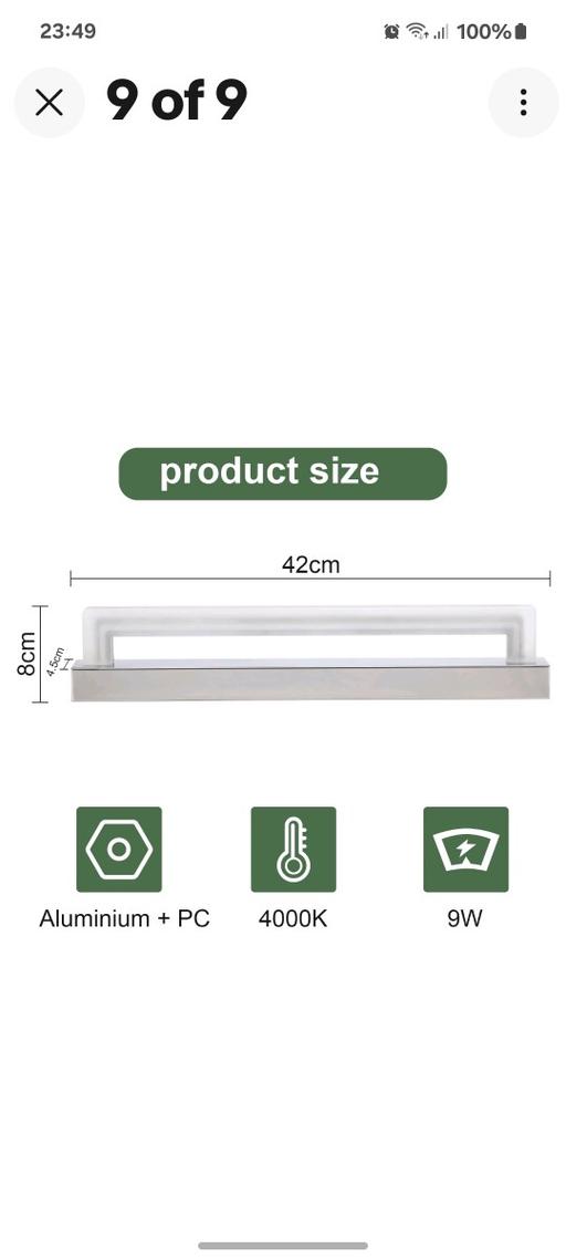 Buy & Sell Yardley Birmingham - Photos for Bathroom vanity light