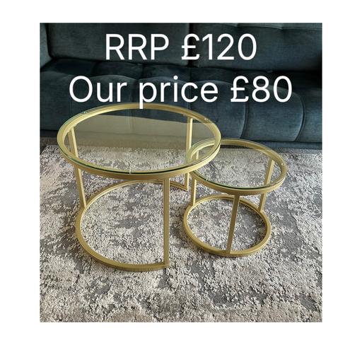 Buy & Sell Brownlow Cheshire East - Photos for Glass nest of coffee tables in gold