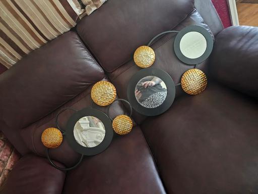 Buy & Sell Pensnett Dudley - Photos for LARGE METAL 3 MIRROR WALL ART