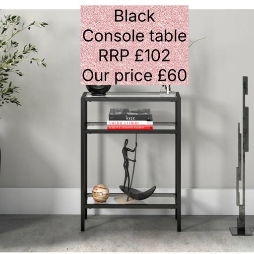 Buy & Sell Zone 4 Lichfield - Photos for Black and glass console table