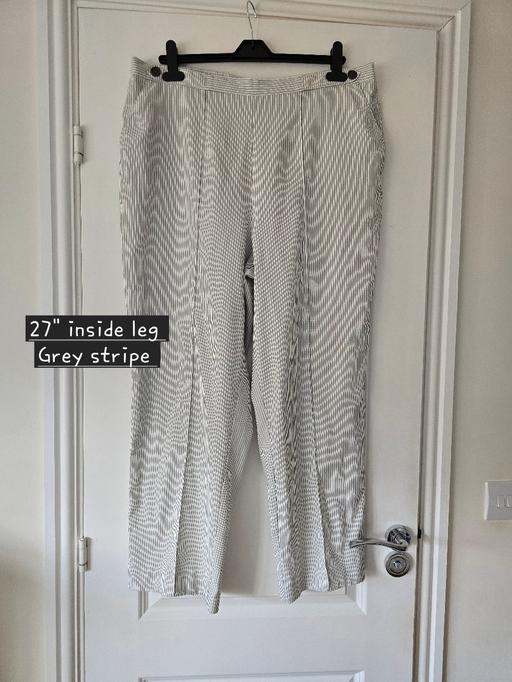 Buy & Sell Tividale Sandwell - Photos for Bm grey stripe ladies trousers 👖 18