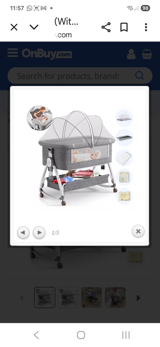 Buy & Sell Tyseley Birmingham - Photos for Putong 3 in 1 Baby Crib Baby Cradle Mattress